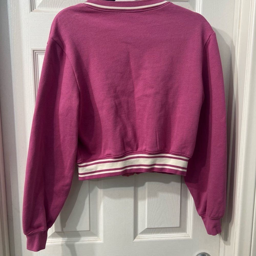 Victoria Secret PINK Cropped Zip-Up Sweatshirt | Pink | Long sleeve - Picture 4 of 4